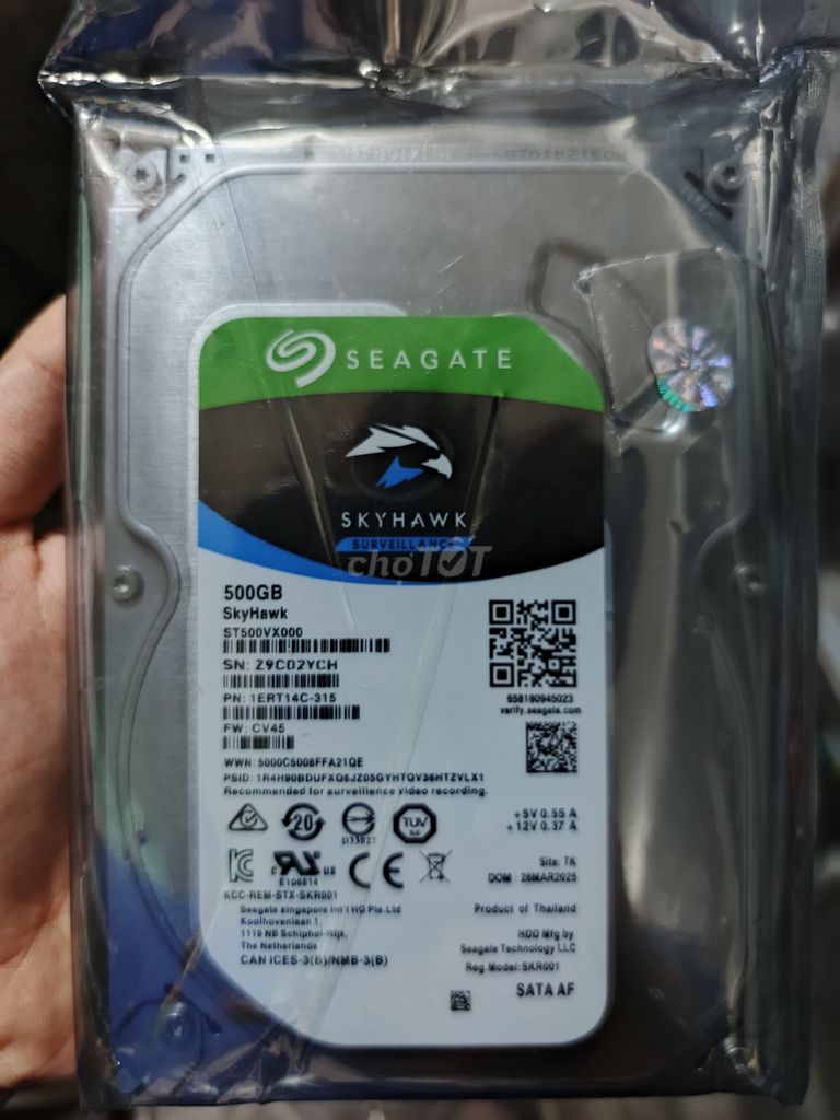 Ổ cứng HDD Seagate SkyHawk ST500VX000. Mua bán Linh kiện (RAM, Card...) tại Thành phố Rạch Giá Kiên Giang được đăng bởi Phong Nguyễn hình 1