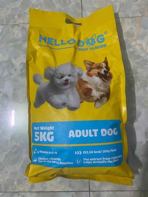 Thức Ăn Cho Chó Lớn HelloDog 5kg, Sản Phẩm Mới