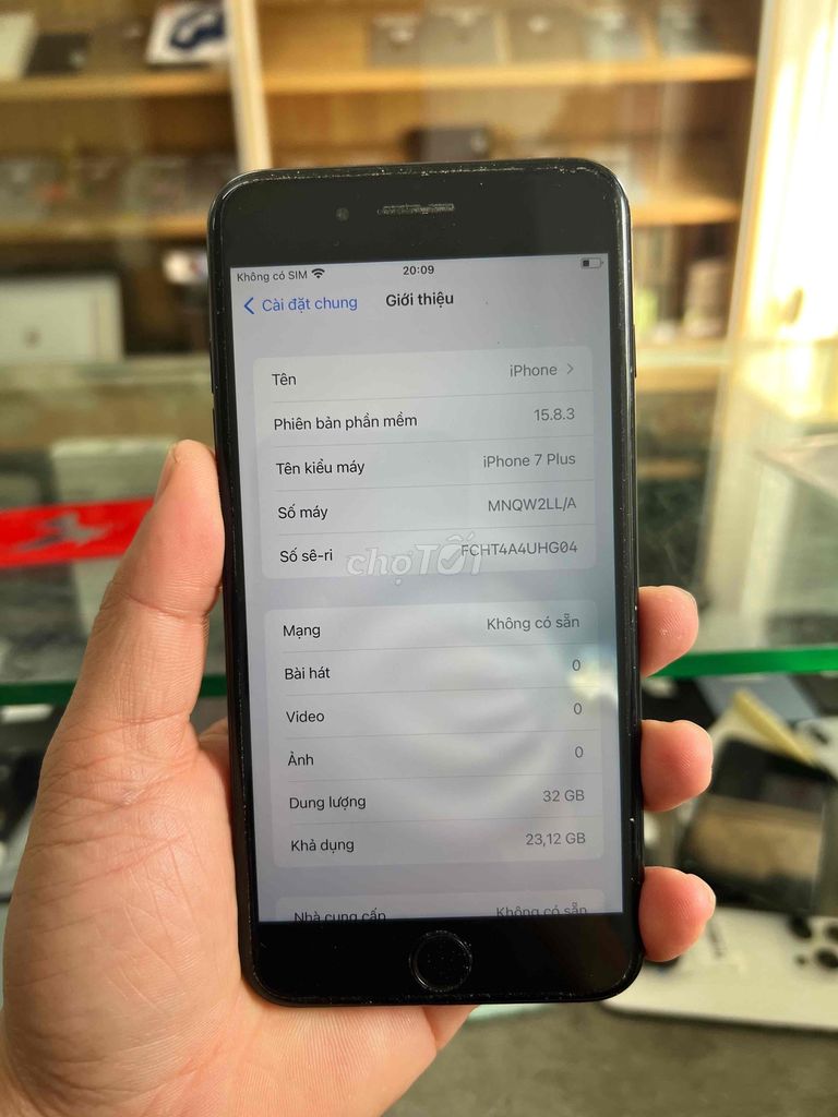 7plus 32gb zin full màn lỗi phản quang