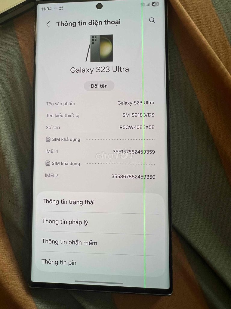 Samsung Galaxy S23 Ultra 256GB Xám. Mua bán Điện thoại tại Thành phố Thủ Đức Tp Hồ Chí Minh được đăng bởi Toàn Toàn hình 1