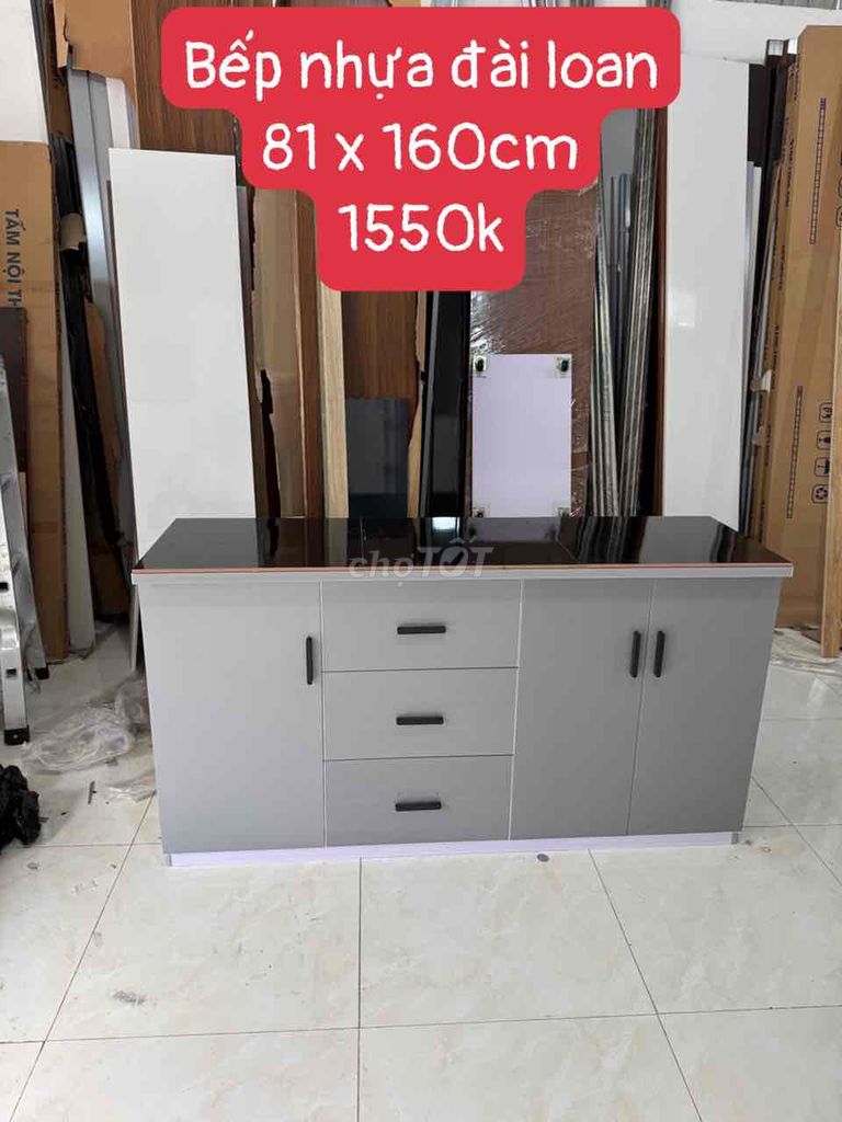 Tủ bếp Nhựa Đài Loan 81x160cm. Mua bán Tủ, kệ gia đình tại Huyện Hóc Môn Tp Hồ Chí Minh được đăng bởi Nội Thất Gia Đình hình 1