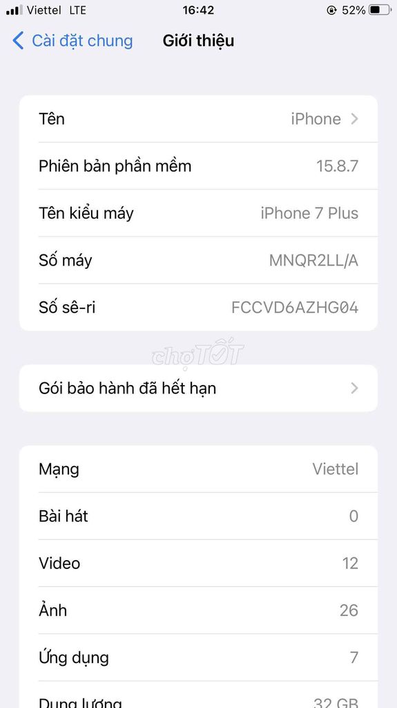 Apple iPhone 7 Plus 32GB. Mua bán Điện thoại tại Quận Hai Bà Trưng Hà Nội được đăng bởi Sói Bé hình 1