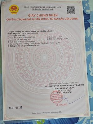 đất thổ cư và nông nghiệp. Mua bán đất tại Huyện Cần Giuộc Long An được đăng bởi Hà