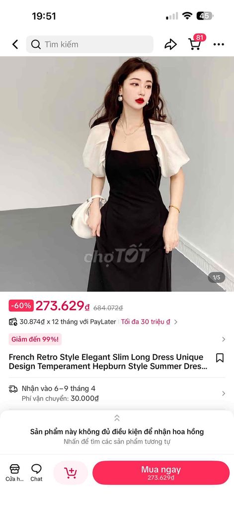 Đầm Nữ Đen Tiểu Thư. Mua bán Quần áo tại Thành phố Thủ Dầu Một Bình Dương được đăng bởi Thúy Nguyên hình 1