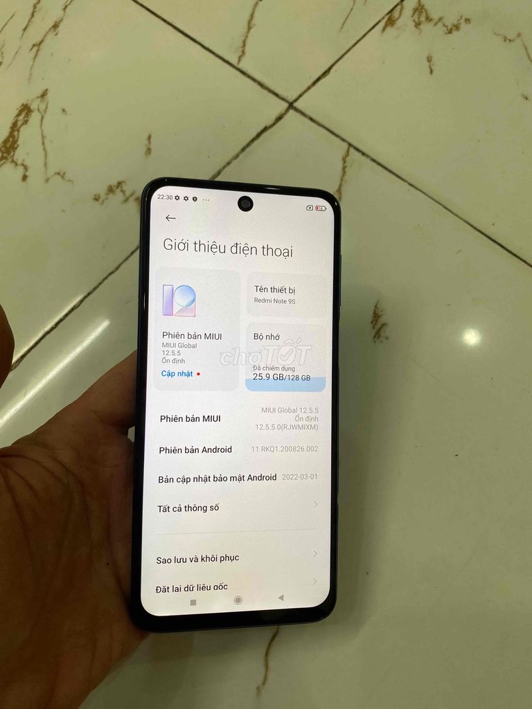 Bán Xiaomi Redmi Note9s ram6/128 pin 5160. Mua bán Điện thoại tại Quận Hà Đông Hà Nội được đăng bởi Mạnh Mobile hình 1