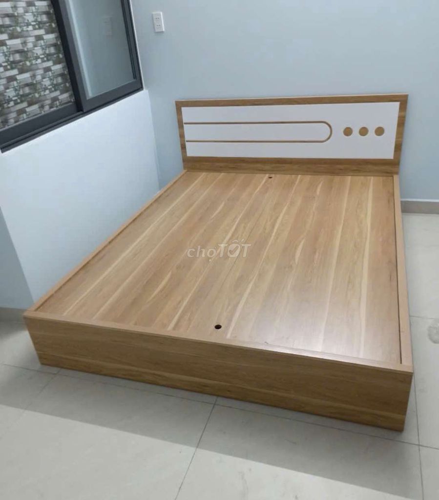 GIƯỜNG GỖ CÔNG NGHIỆP MDF 1M6*2M CÓ HỘP KÉO