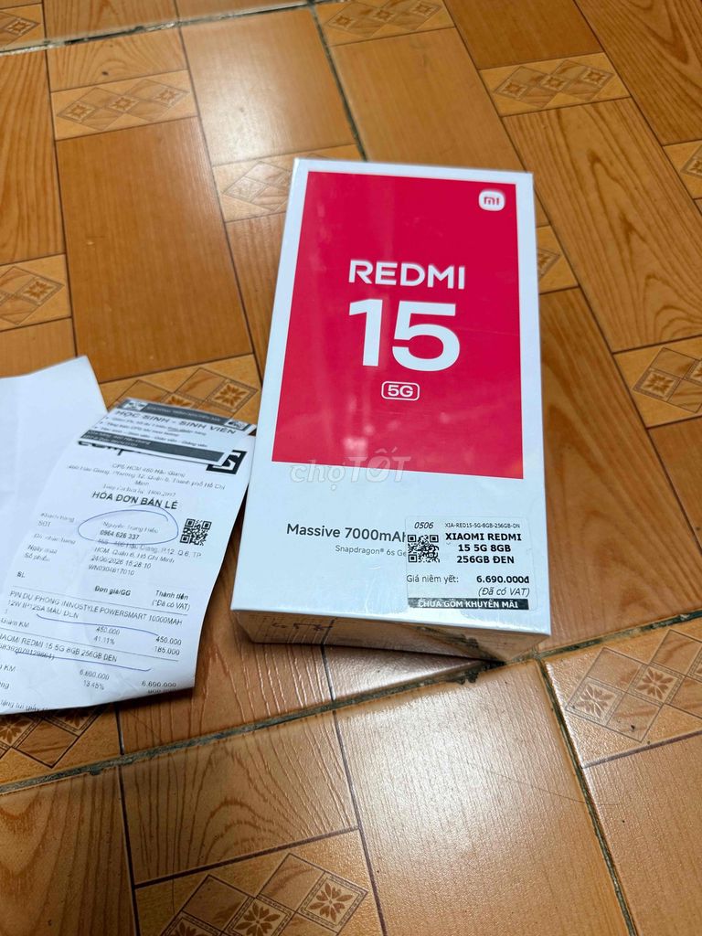 Xiaomi Redmi Note 15 5G 8GB/256GB Đen new seal. Mua bán Điện thoại tại Quận 6 Tp Hồ Chí Minh được đăng bởi Ryan Huynh hình 1