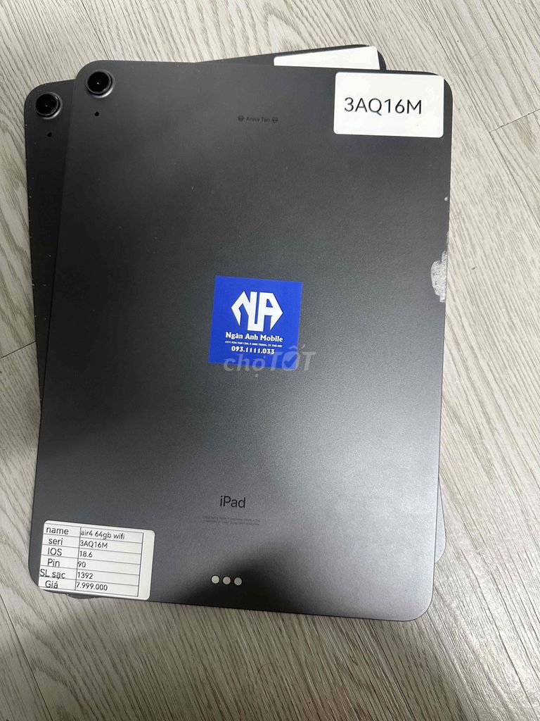 Apple iPad Air 4 Wifi 64GB Xám Ngoại Hình 98. Mua bán Máy tính bảng tại Thành phố Thủ Đức Tp Hồ Chí Minh được đăng bởi Ngân anh mobile hình 1