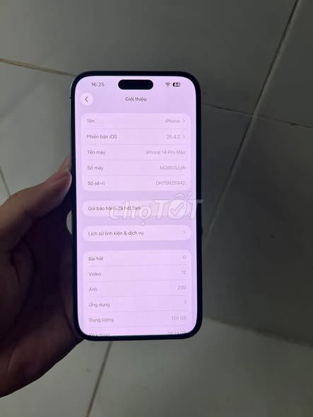 Apple iPhone 14 Pro Max 128GB Pin gốc. Mua bán Điện thoại tại Quận 1 Tp Hồ Chí Minh được đăng bởi Hội Đồ Điện Tử hình 1