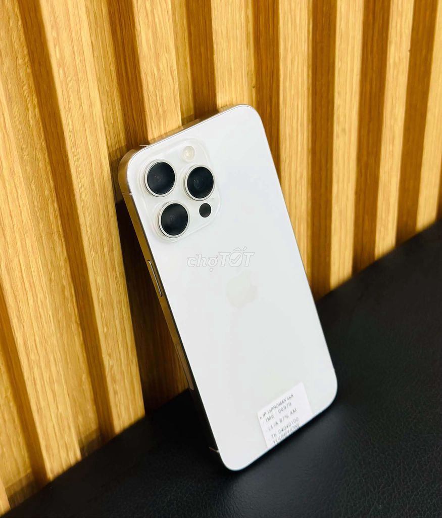 iPhone 15 Pro Max 512GB Trắng lock có trả góp. Mua bán Điện thoại tại Quận Thanh Khê Đà Nẵng được đăng bởi Itech ĐN hình 1
