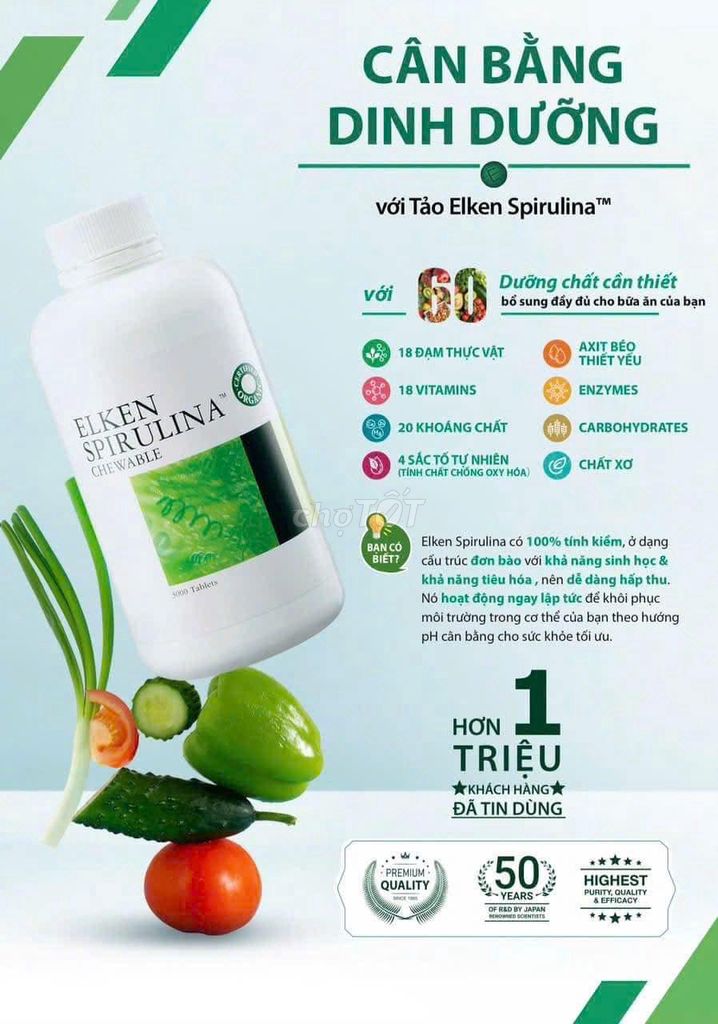 Tảo Elken spirulina