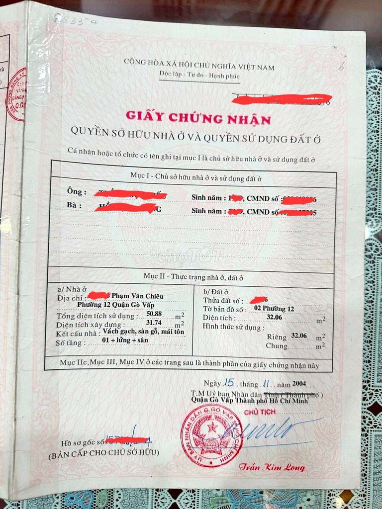 Bán Nhà 51m2 - Phạm Văn Chiêu - Hẻm ô Tô