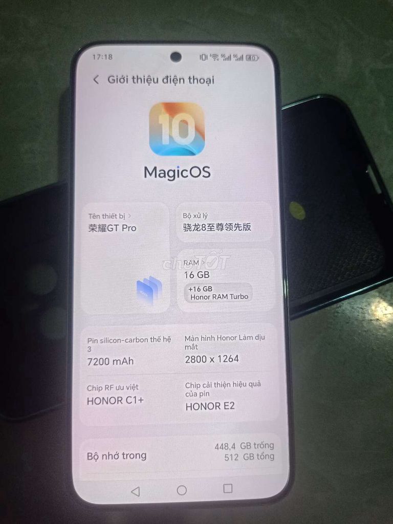 Honor GT Pro 16/ 512GB trắng. Mua bán Điện thoại tại Thị xã Tân Uyên Bình Dương được đăng bởi Mr trung hình 1