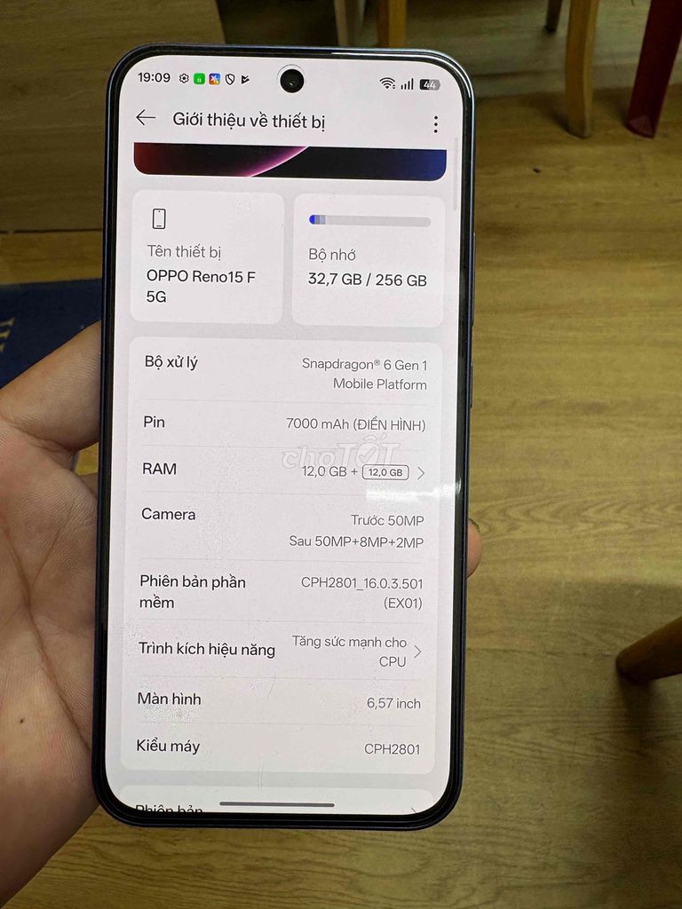 Oppo Reno 15F 5G  Ram 12GB/256GB Xanh dương. Mua bán Điện thoại tại Quận Liên Chiểu Đà Nẵng được đăng bởi GT shop hình 1