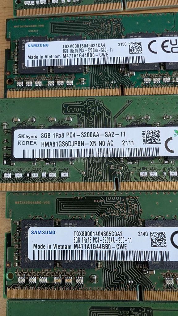 RAM Samsung Hynix 8GB 3200MHz. Mua bán Linh kiện (RAM, Card...) tại Thành phố Phan Thiết Bình Thuận được đăng bởi Laptop Rin No1 hình 1