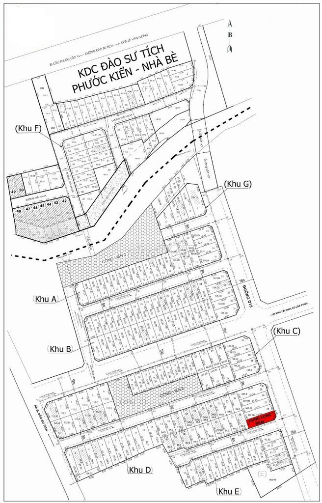 Nhà căn góc KDC Đào Sư Tích, Phước Kiển, 232m2, sổ riêng