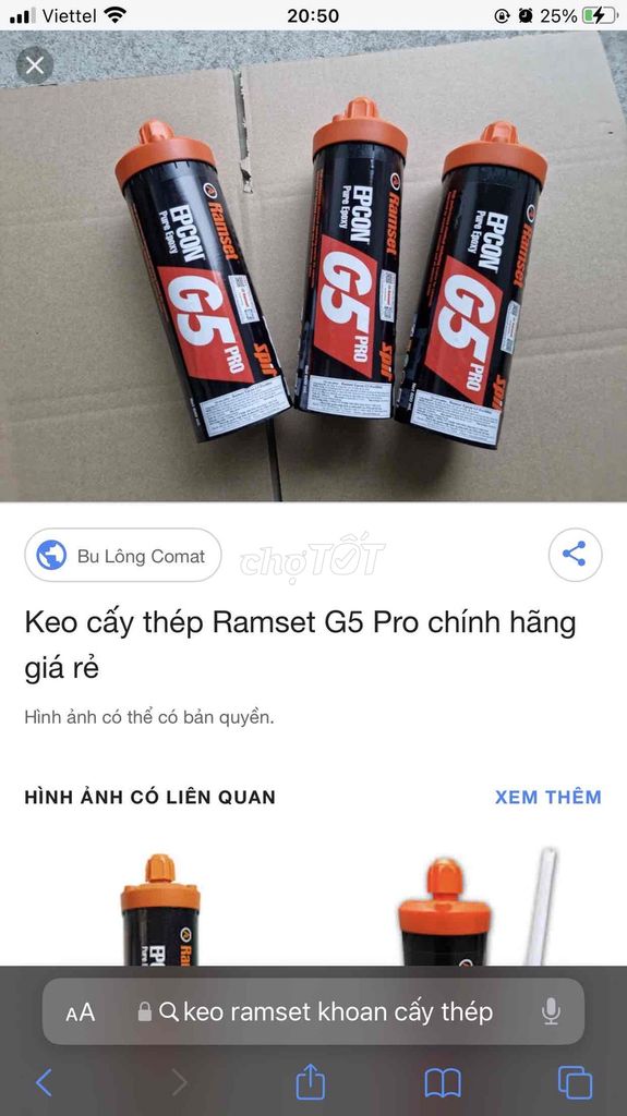 Keo cấy thép Ramset G5 Pro Epoxy đen cam. Mua bán Nội thất, đồ gia dụng khác tại Huyện Đông Anh Hà Nội được đăng bởi Trần Văn Hải hình 1