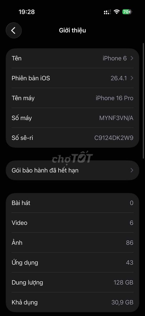 iPhone 16 Pro 128GB Vàng VN/A. Mua bán Điện thoại tại Quận Bắc Từ Liêm Hà Nội được đăng bởi Tên chưa cung cấp hình 1