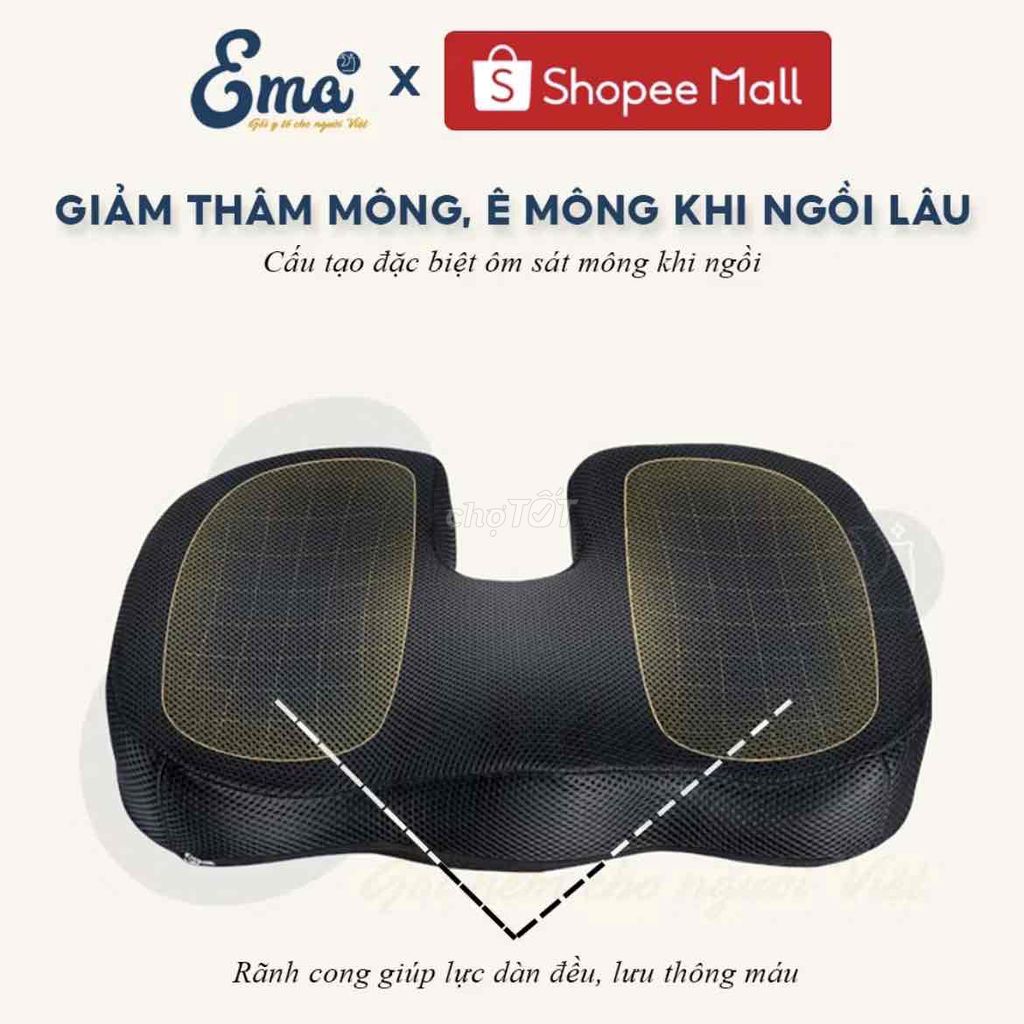 Đệm lót ghế văn phòng chống đau xương cụt Ema - Gi