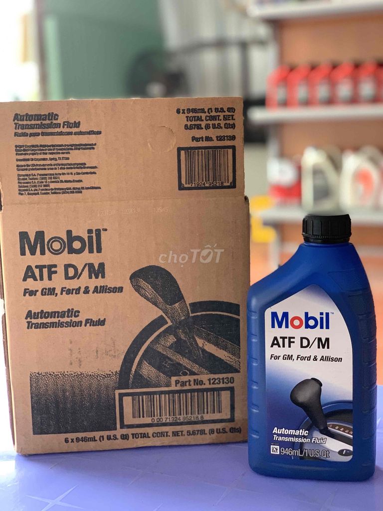 Thùng 6 chai Nhớt hộp số Mobil ATF D/M 946ml - Dầu. Mua bán Phụ tùng xe tại Thành phố Cà Mau Cà Mau được đăng bởi Phú Hào hình 1