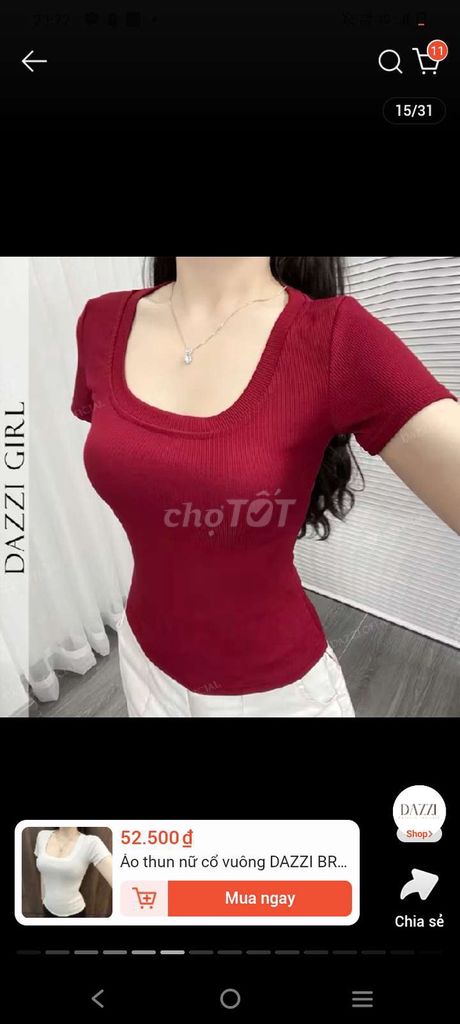Áo thun nữ vải thun ôm body. Mua bán Quần áo tại Huyện Tân Hồng Đồng Tháp được đăng bởi Cẩm Lài hình 1