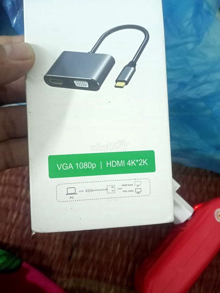 Hub C ra cổng vga hdmi