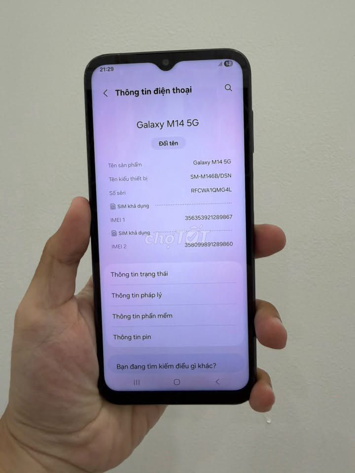 Samsung Galaxy M14 5G 128GB Xám đen. Mua bán Điện thoại tại Thành phố Thủ Đức Tp Hồ Chí Minh được đăng bởi Hội Đồ Điện Tử hình 1