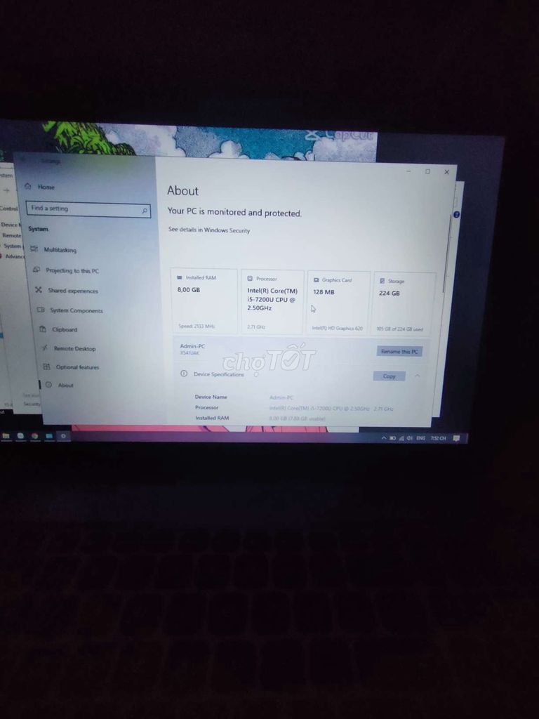 Laptop ASUS i5-7200U 8GB/224GB. Mua bán Laptop tại Huyện Đức Hòa Long An được đăng bởi Bé Ty hình 1