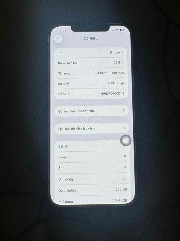 Apple iPhone 12 Pro Max 256GB qua sử dụng. Mua bán Điện thoại tại Thành phố Thuận An Bình Dương được đăng bởi Bình Gold hình 1
