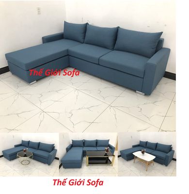 Bộ ghế sofa góc L màu xanh giá rẻ ở Hồ Chí Minh SG. Mua bán Bàn ghế tại Huyện Hóc Môn Tp Hồ Chí Minh được đăng bởi Thế Giới Sofa Phước Nguyễn