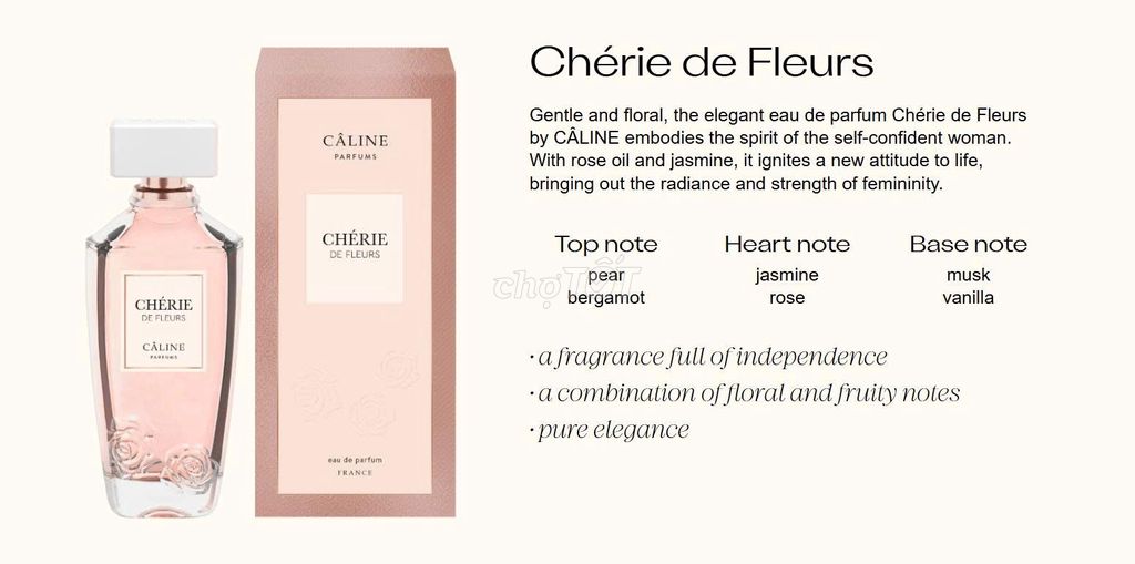 Nước hoa Câline Chérie de Fleurs Nữ 60ml. Mua bán Nước hoa tại Thành phố Thủ Dầu Một Bình Dương được đăng bởi S H O P hình 1