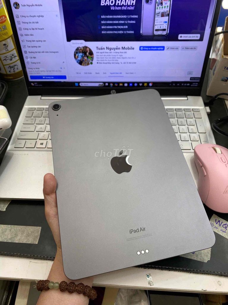 Apple iPad Air 5 Wifi Xám 64GB 83%. Mua bán Máy tính bảng tại Quận 3 Tp Hồ Chí Minh được đăng bởi Tuấn Nguyễn hình 1