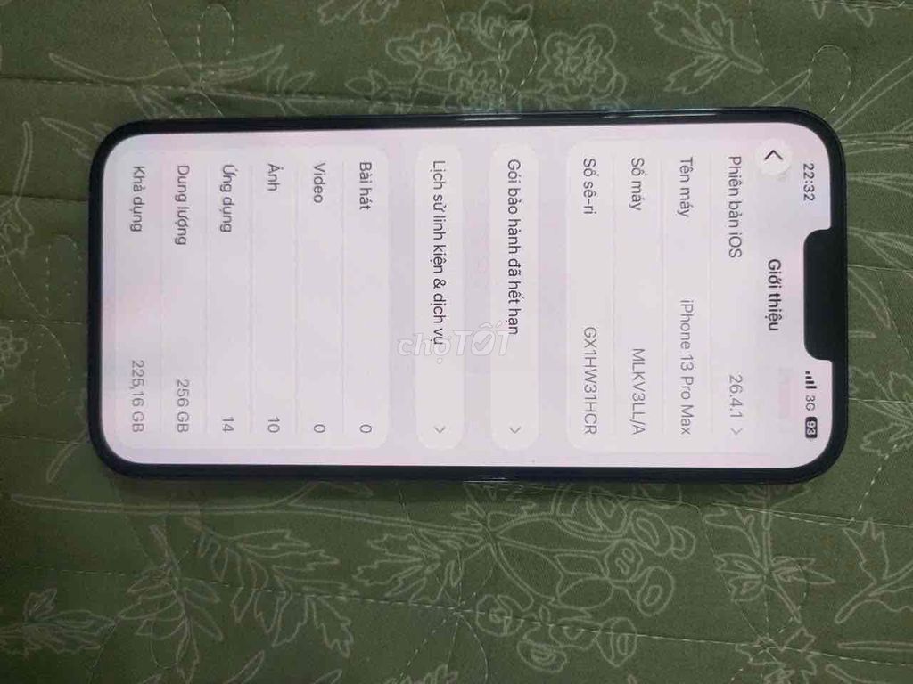 iPhone 13 Pro Max 256GB Xanh dương. Mua bán Điện thoại tại Thành phố Ninh Bình Ninh Bình được đăng bởi Nguyễn văn Việt hình 1