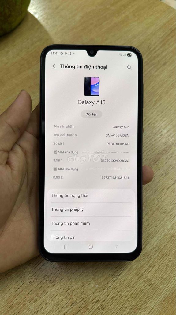 Samsung Galaxy A15 8GB/128GB zin full chức năng. Mua bán Điện thoại tại Huyện Đức Hòa Long An được đăng bởi Minh Ngọc hình 1