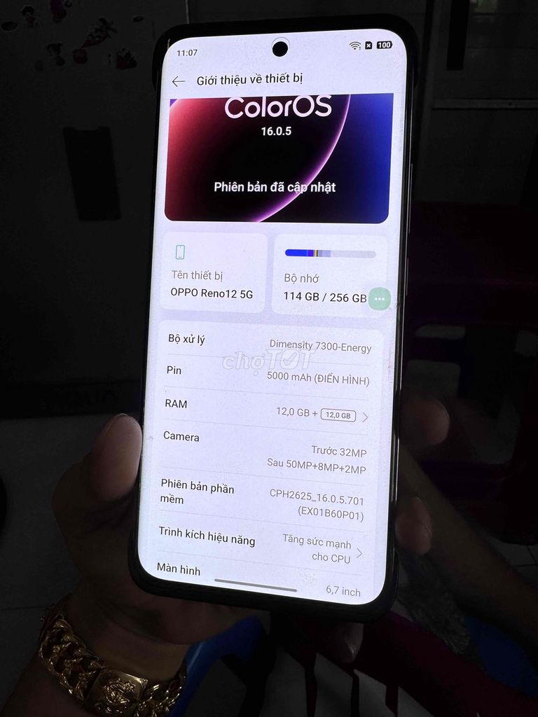 Oppo Reno12 5G 256GB Trắng hồng. Mua bán Điện thoại tại Quận Thanh Khê Đà Nẵng được đăng bởi Nhý Nguyễn hình 1