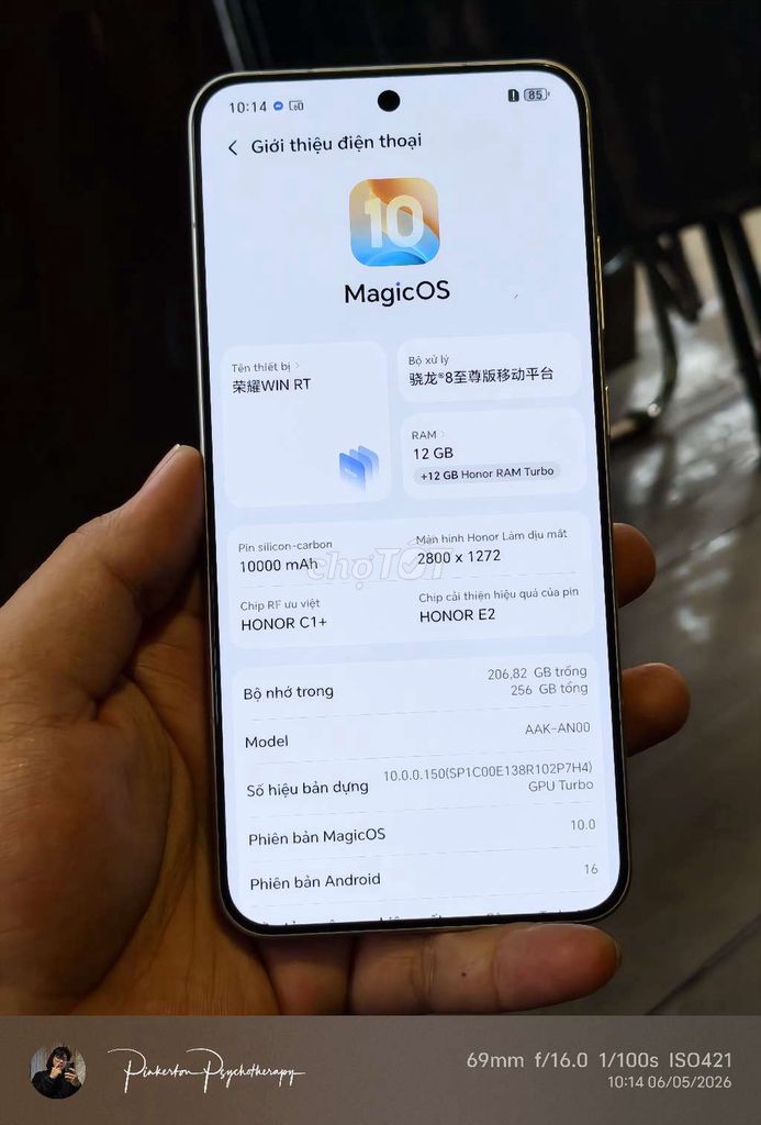 Honor Win RT Fullbox 12/256Gb. Mua bán Điện thoại tại Thành phố Buôn Ma Thuột Đắk Lắk được đăng bởi Thanh Tùng hình 1