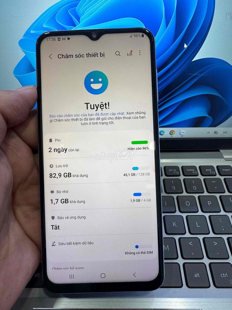 Samsung Galaxy A13 128GB Xanh 98%. Mua bán Điện thoại tại Quận 6 Tp Hồ Chí Minh được đăng bởi QUỐC THIÊN BÁN GÓP 0 ĐỒNG  hình 1