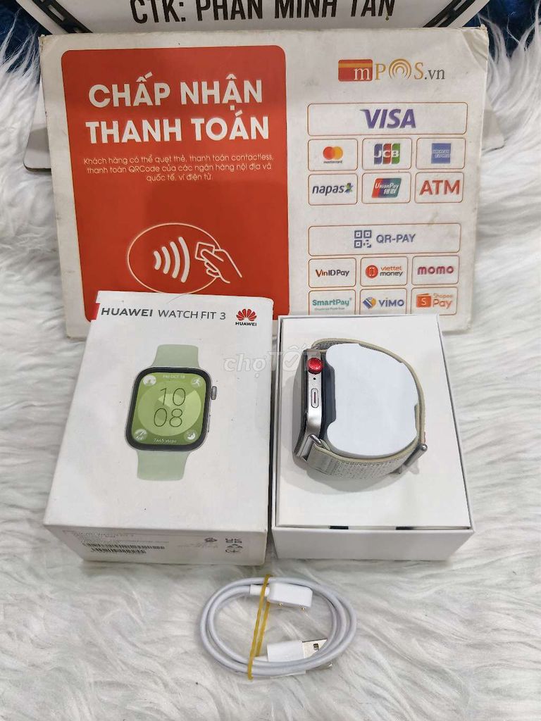 Huawei Fit 3 NFC Nylon Xám. Mua bán Thiết bị đeo thông minh tại Quận Tân Phú Tp Hồ Chí Minh được đăng bởi Phan Tấn SmartWatch hình 1