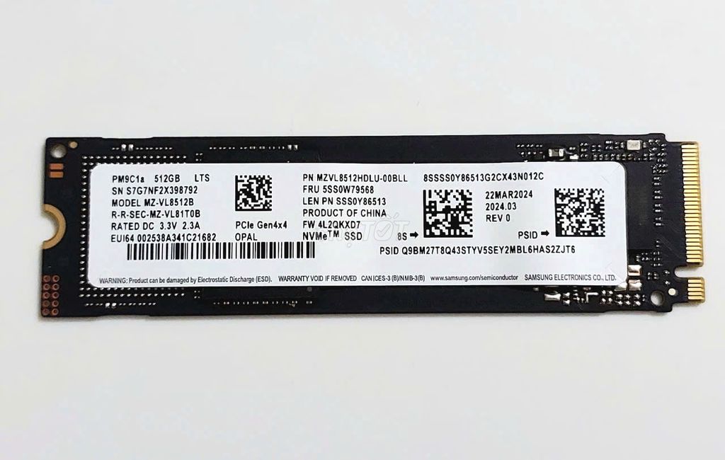 【新品抜取】Samsung PM9C1b 512GB Gen4 SSD 512GB Samsung PM9C1b NVMe Gen4 2280 - 125438633