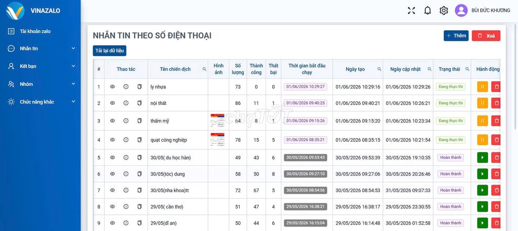 Phần mềm quản lý Zalo Vina Zalo. Dịch vụ tại Quận Cầu Giấy Hà Nội được đăng bởi KHƯƠNG BÙI ĐỨC hình 1