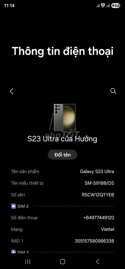Samsung Galaxy S23 Ultra. Mua bán Điện thoại tại Thành phố Bắc Ninh Bắc Ninh được đăng bởi Nguyễn văn hưởng hình 1