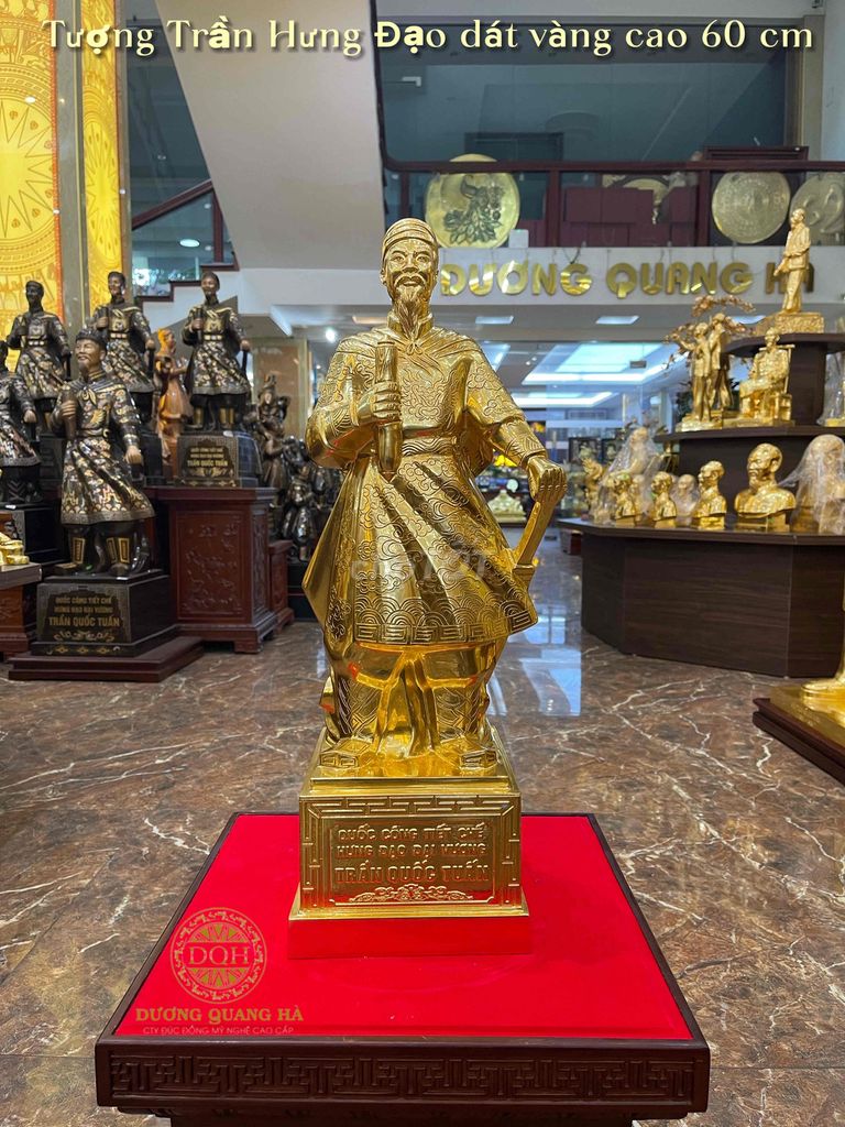 Tượng Trần Hưng Đạo Dát vàng 60cm. Mua bán Đồ sưu tầm, đồ cổ tại Huyện Ý Yên Nam Định được đăng bởi Đồ Đồng Dương Quang Hà hình 1
