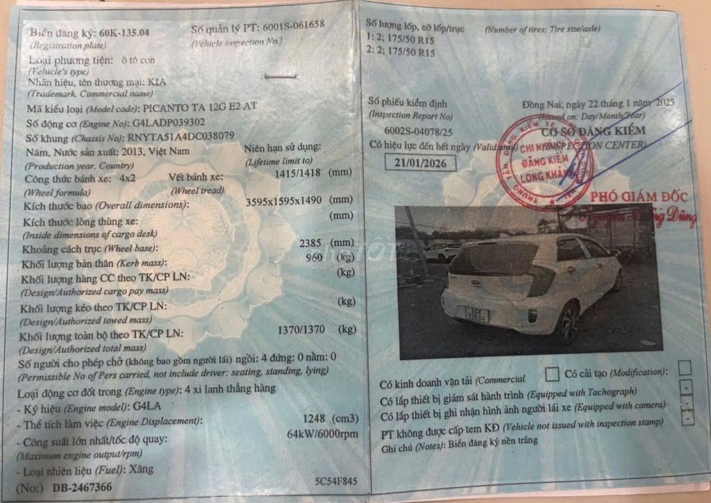 Kia Picanto 2013 S 1.25 AT - 120000 km. Mua bán Ô tô tại Huyện Xuân Lộc Đồng Nai được đăng bởi Proship Haianh hình 9