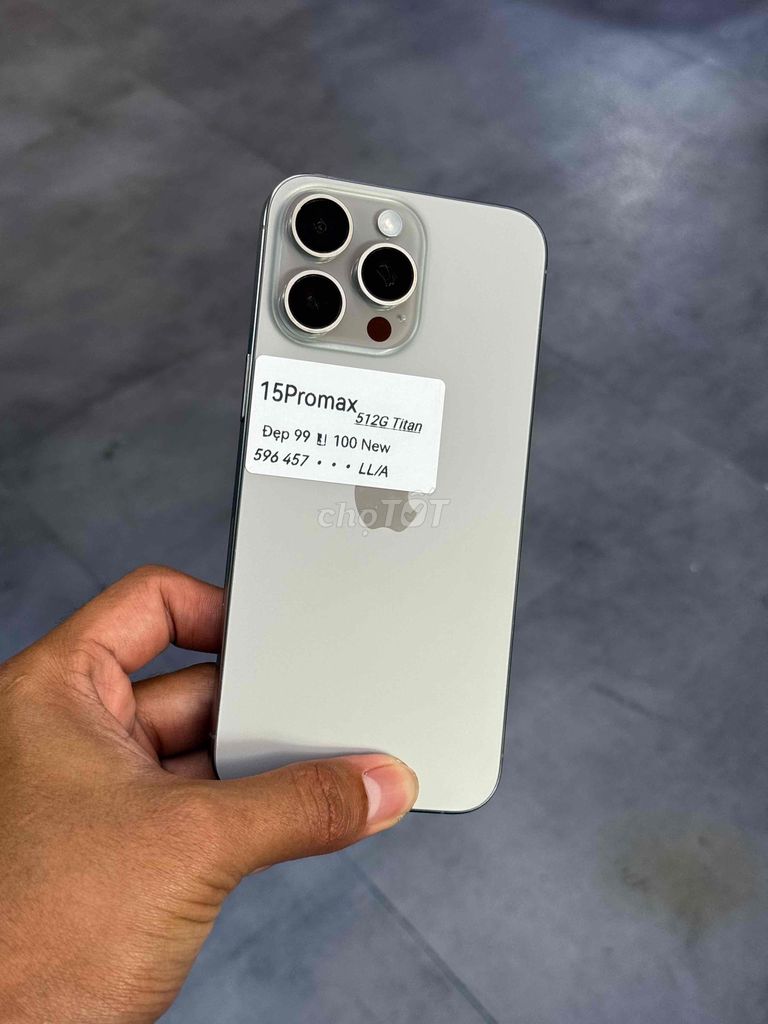 Apple iPhone 15 Pro Max 512GB Titan 99%. Mua bán Điện thoại tại Quận Ninh Kiều Cần Thơ được đăng bởi DUY IPHONE  hình 1