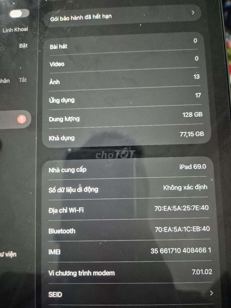 Apple iPad Pro 11 inch 128GB Xám bản bản 4G. Mua bán Máy tính bảng tại Quận Đống Đa Hà Nội được đăng bởi Lê Vy hình 1