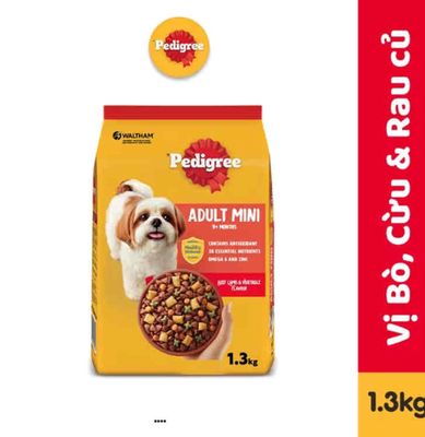 [ MỚI ] THỨC ĂN CHO CHÓ DẠNG HẠT KHÔ PEDIGREE 1.3k