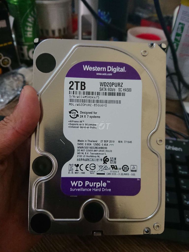 Ổ cứng hdd 2TB WD tím Bảo hành 2 năm