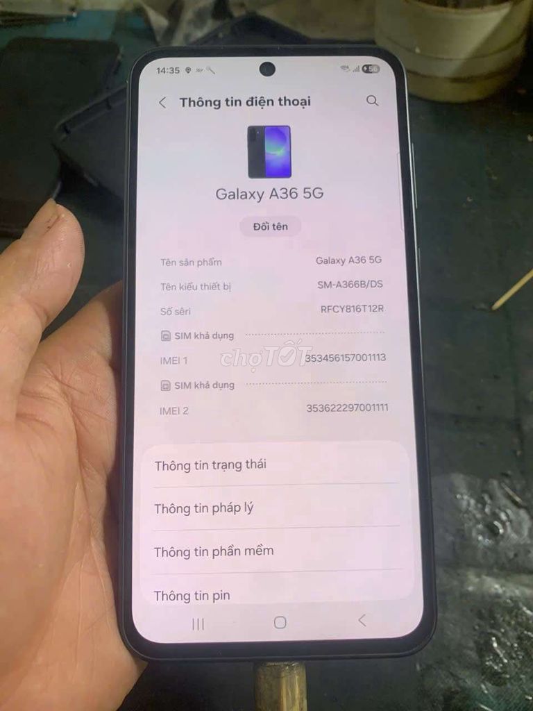 Samsung Galaxy A36 5G 8GB/128GB Đen 98.5-99%. Mua bán Điện thoại tại Thành phố Thủ Đức Tp Hồ Chí Minh được đăng bởi Nhỏ Nguyễn hình 1