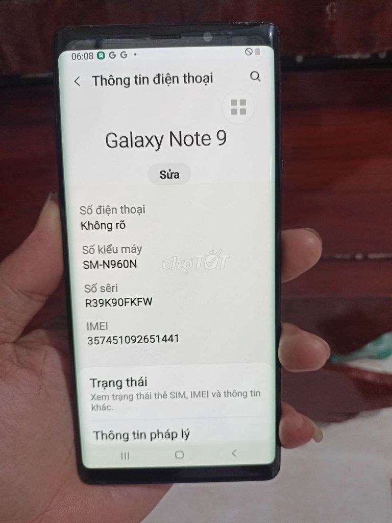 Samsung Galaxy Note 9 6/128gb hàn quốc . Mua bán Điện thoại tại Quận Bình Thuỷ Cần Thơ được đăng bởi CH Thuan Mobile hình 1