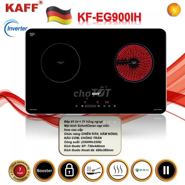 Bếp từ KAFF KF-EG900IH. Mua bán Bếp, lò, đồ điện nhà bếp tại Huyện Hòa Vang Đà Nẵng được đăng bởi Nội thất tủ bếp TST hình 1